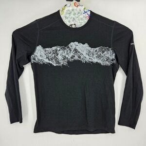 Icebreaker Shirt Mens Large 200 Merino Wool Base Layer Long Sleeve Black